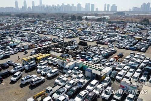 인천 중고차 수출단지 모습. 사진 연합뉴스